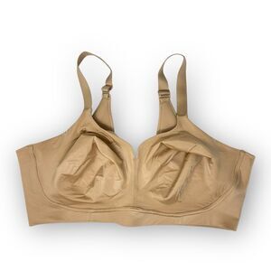 Catherines Gold Satin Nude Smooth Back Wireless 27-1044-0 Women’s Size 44DD